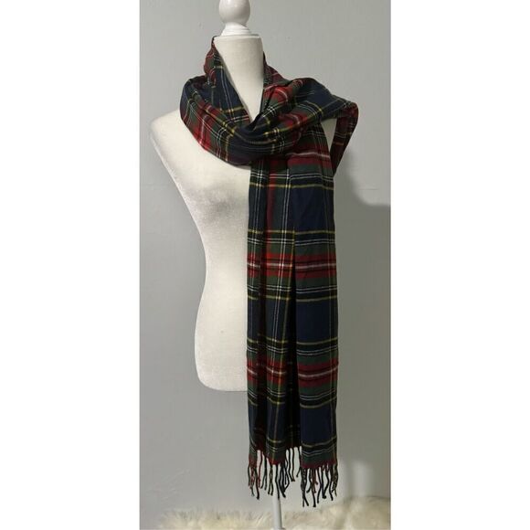 Land’s End plaid multicolor scarf - Picture 3 of 7